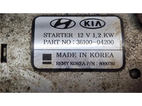 Motor Arranque Hyundai Kona  1 0 Essence 2WD [1 0 Ltr  - 88 kW TGDI CAT]
