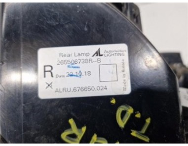 Piloto Trasero Derecho Renault Captur I  1 5 Dynamique [1 5 Ltr  - 66 kW dCi Diesel FAP Energy]