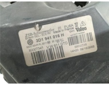 Faro Delantero Derecho Volkswagen PHAETON 3 2 V6 24V 
