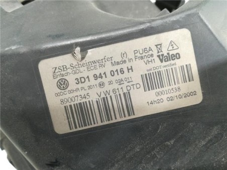 Faro Delantero Derecho Volkswagen PHAETON 3 2 V6 24V 