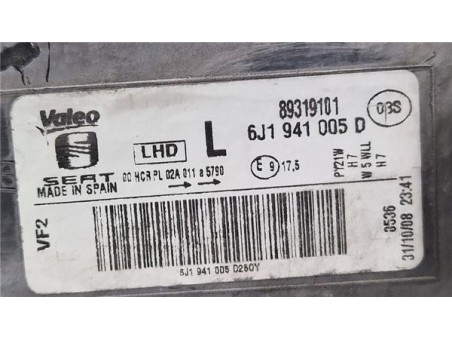 Faro Delantero Izquierdo Seat Ibiza Berlina  1 9 TDI