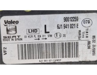 Faro Delantero Izquierdo Seat Ibiza Berlina  1 2 TDI