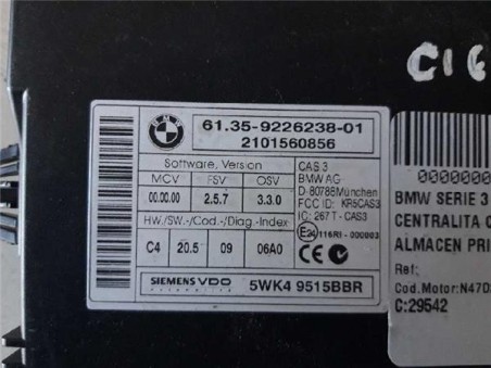 Centralita Cierre BMW SERIE 3 TOURING 2 0 16V D 