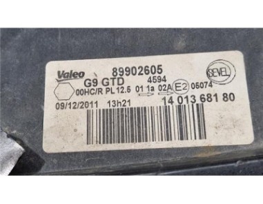 Faro Delantero Izquierdo Citroen Jumpy  2 0 HDi 125 FAP 27 L1H1 Fugón [2 0 Ltr  - 94 kW HDi FAP]