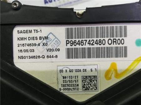 Cuadro Completo Peugeot 307 2 0 HDi 