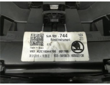 Cuadro Completo Skoda Rapid  1 6 Active [1 6 Ltr  - 85 kW TDI DPF]