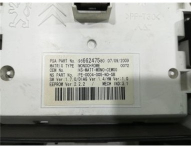 Cuadro Completo Peugeot 5008  1 6 Sport Pack [1 6 Ltr  - 80 kW HDi FAP CAT ]