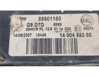 Faro Delantero Derecho Peugeot Expert Furgón  2 0 Furgón L1H1 [2 0 Ltr  - 88 kW HDi CAT ]