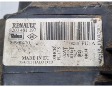 Faro Delantero Derecho Renault LAGUNA II 1 9 dCi D 