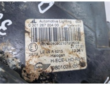 Faro Delantero Derecho Mini ONE 1 6 1598 (66KW  90 CV