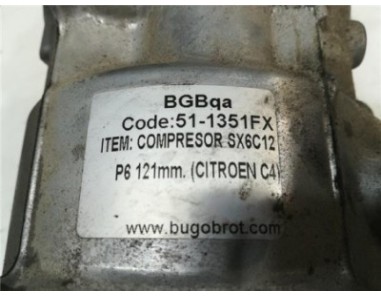 Compresor Aire Acondicionado Citroen C4 Berlina  1 6 HDi