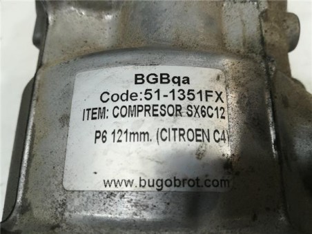 Compresor Aire Acondicionado Citroen C4 Berlina  1 6 HDi