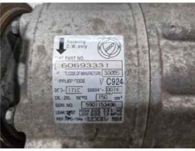 Compresor Aire Acondicionado Alfa Romeo 159  1 9 JTDM 16V / Selective [1 9 Ltr  - 110 kW JTD  16V CAT]