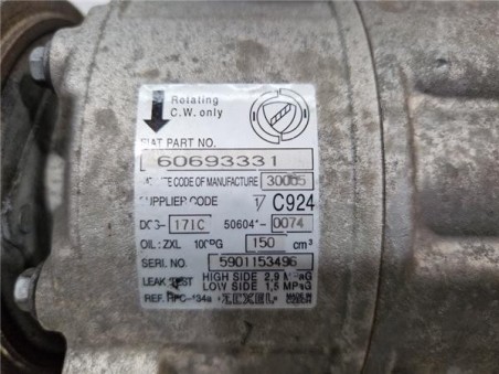 Compresor Aire Acondicionado Alfa Romeo 159  1 9 JTDM 16V / Selective [1 9 Ltr  - 110 kW JTD  16V CAT]