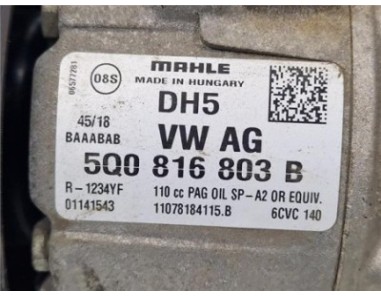Compresor Aire Acondicionado Seat Leon  1 6 Reference [1 6 Ltr  - 85 kW TDI]