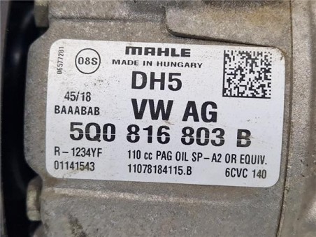 Compresor Aire Acondicionado Seat Leon  1 6 Reference [1 6 Ltr  - 85 kW TDI]