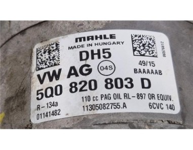 Compresor Aire Acondicionado Volkswagen Golf VII  1 6 BlueMotion [1 6 Ltr  - 81 kW 16V TDI DPF]