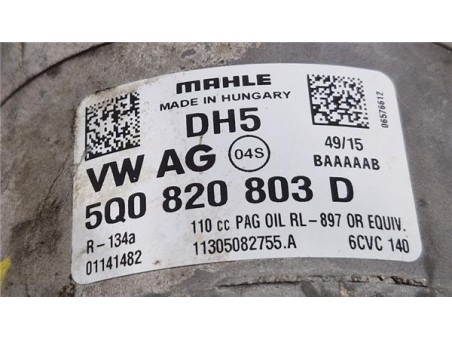 Compresor Aire Acondicionado Volkswagen Golf VII  1 6 BlueMotion [1 6 Ltr  - 81 kW 16V TDI DPF]