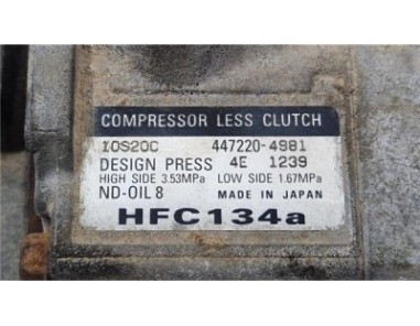 Compresor Aire Acondicionado Chrysler Voyager  2 5 3 3 Grand Voyager Limited Warner Bros [2 5 Ltr  - 105 kW CRD CAT]