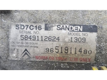 Compresor Aire Acondicionado Citroen C4 Picasso  1 6 HDi