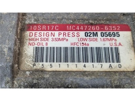 Compresor Aire Acondicionado Chrysler Grand Voyager  2 8 LX [2 8 Ltr  - 120 kW CRD CAT]