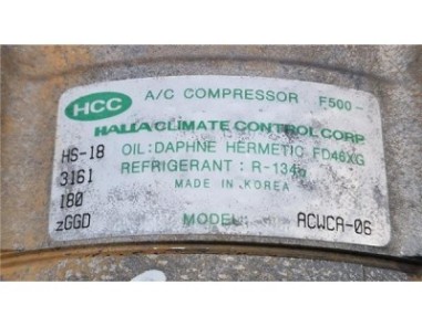 Compresor Aire Acondicionado Hyundai Terracan  2 9 CRDi 4WD