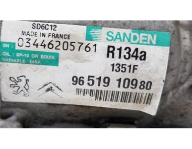 Compresor Aire Acondicionado Peugeot 207  1 4 Confort [1 4 Ltr  - 50 kW HDi]