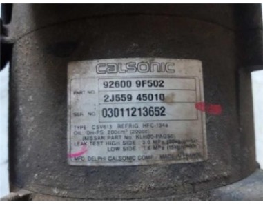 Compresor Aire Acondicionado Nissan ALMERA 1 5 16V 