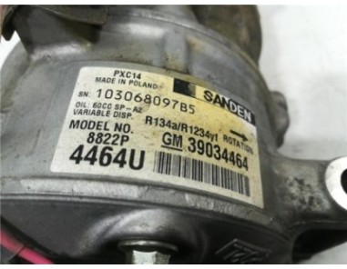 Compresor Aire Acondicionado Opel Astra K Berlina 5p  1 6 Dynamic Start/Stop [1 6 Ltr  - 118 kW Biturbo CDTI DPF]