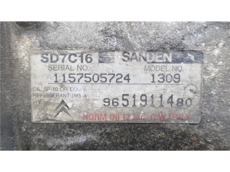 Compresor Aire Acondicionado Citroen C4 Picasso  1 6 HDi
