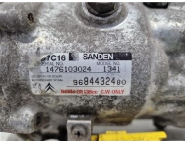 Compresor Aire Acondicionado Peugeot 308 SW  1 6 Confort [1 6 Ltr  - 80 kW HDi FAP CAT ]