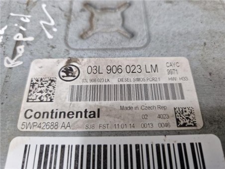 Centralita Skoda Rapid  1 6 Active [1 6 Ltr  - 77 kW TDI DPF]