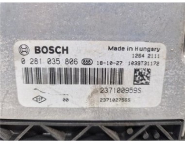 Centralita Renault Captur I  1 5 Dynamique [1 5 Ltr  - 66 kW dCi Diesel FAP Energy]