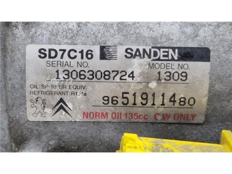 Compresor Aire Acondicionado Citroen C4 Picasso  1 6 HDi