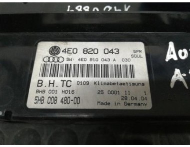 Mandos Climatizador Audi A8 3 0 V6 24V TDI 
