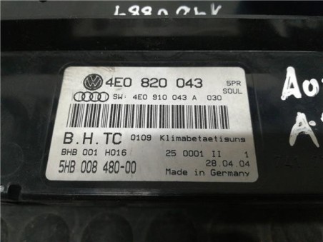 Mandos Climatizador Audi A8 3 0 V6 24V TDI 