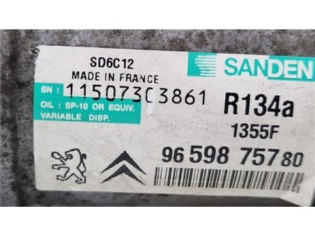 Compresor Aire Acondicionado Peugeot 207  1 4 Confort [1 4 Ltr  - 50 kW HDi]