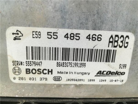 Centralita Opel Astra J Berlina 5p  2 0 Cosmo [2 0 Ltr  - 118 kW 16V CDTI]