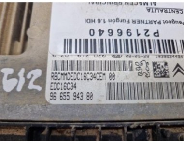 Centralita Peugeot PARTNER Furgón 1 6 HDi