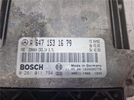 Centralita Mercedes-Benz Clase E  Berlina  2 7 E 270 CDI  [2 7 Ltr  - 130 kW CDI CAT]