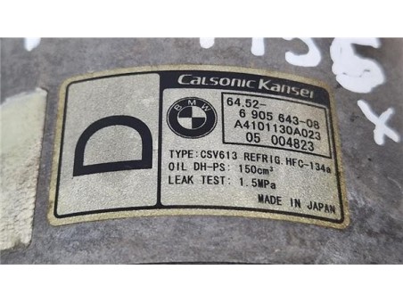 Compresor Aire Acondicionado BMW Serie X3  2 0d [2 0 Ltr  - 110 kW 16V Diesel CAT]