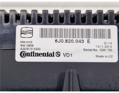 Mandos Climatizador Seat Ibiza Berlina  1 6 TDI