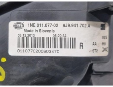 Faro Antiniebla Derecho Seat Ibiza Berlina  1 6 TDI