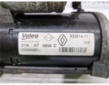 Motor Arranque Dacia Dokker  1 5 Essential [1 5 Ltr  - 66 kW dCi Diesel FAP CAT]