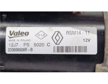 Motor Arranque Dacia Dokker  1 5 Essential [1 5 Ltr  - 66 kW dCi Diesel FAP CAT]