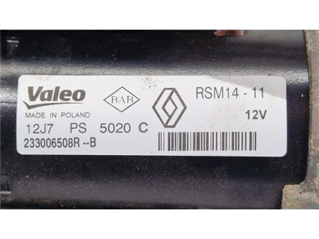 Motor Arranque Dacia Dokker  1 5 Essential [1 5 Ltr  - 66 kW dCi Diesel FAP CAT]