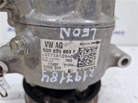 Compresor Aire Acondicionado Seat Leon  1 4 Reference [1 4 Ltr  - 81 kW TGI bivalent  Gasolina / GNC]