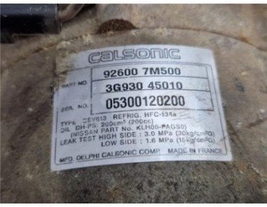 Compresor Aire Acondicionado Nissan ALMERA 2 2 16V Turbodiesel 