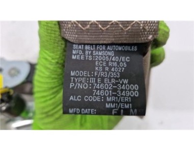 Cinturon Seguridad Delantero Derecho Ssangyong Korando  2 0 Limited Plus 4x4 [2 0 Ltr  - 129 kW TD CAT]