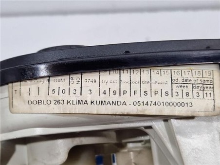 Mandos Calefaccion / Aire Acondicionado Fiat II Doblò  1 3 D Multijet